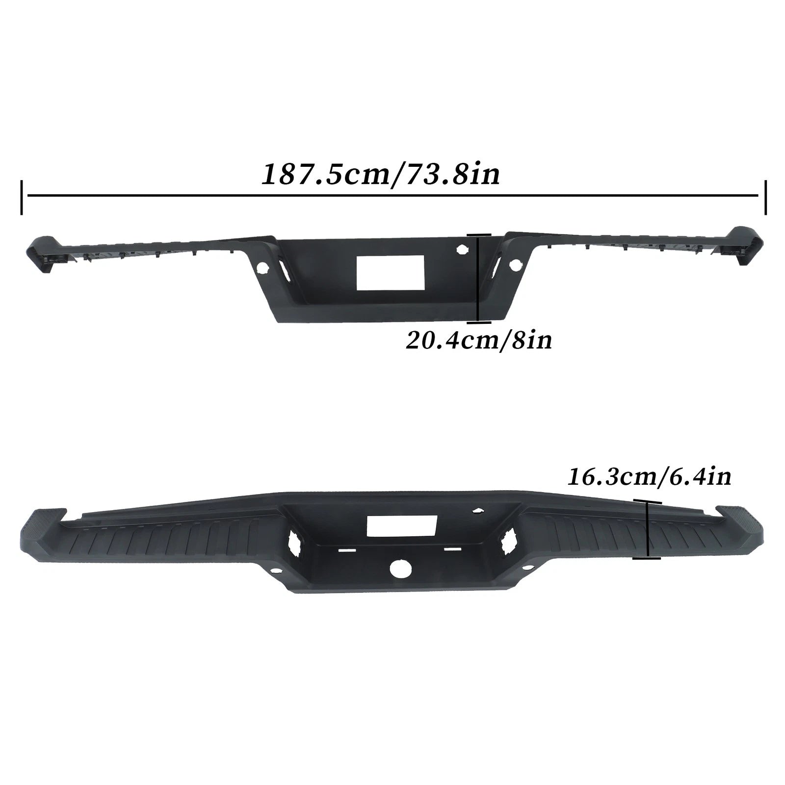 Rear Bumper Step Pad Cover for Ford F-150 (2021–2023) - Sensor Holes, Plastic