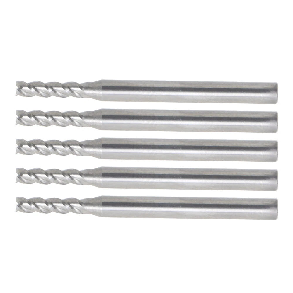 Set of 5 Carbide End Mills 3/8" LOC for Various Models