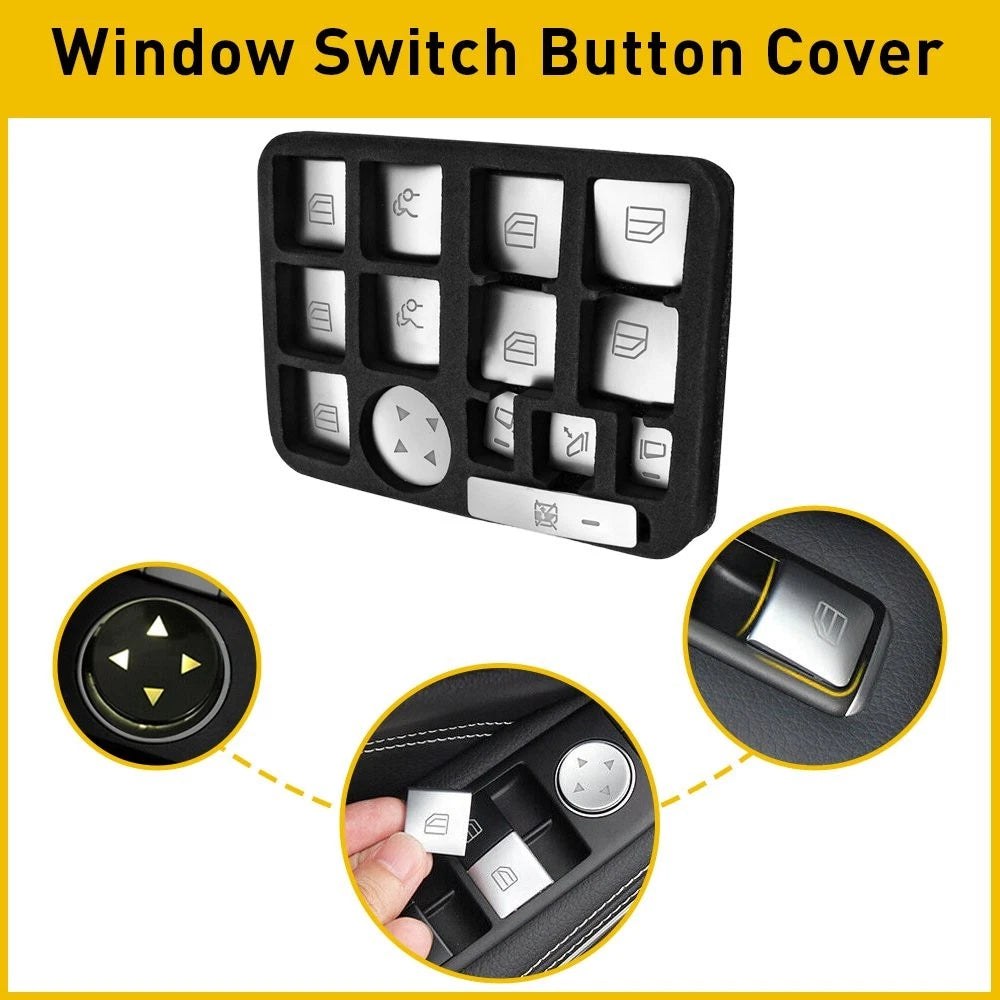 Armrest Switch Button Trim Cover for Mercedes C-Class E-GLK (2008–2015)
