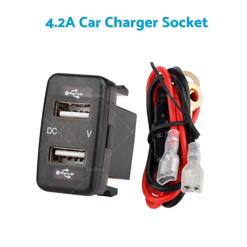 4.2A Car Charger Socket Voltmeter for Toyota Hilux Prado Land Cruiser