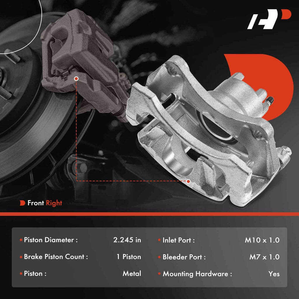 Front Right Brake Caliper for Dodge Avenger Chrysler 200 Jeep Patriot (2008–2014)