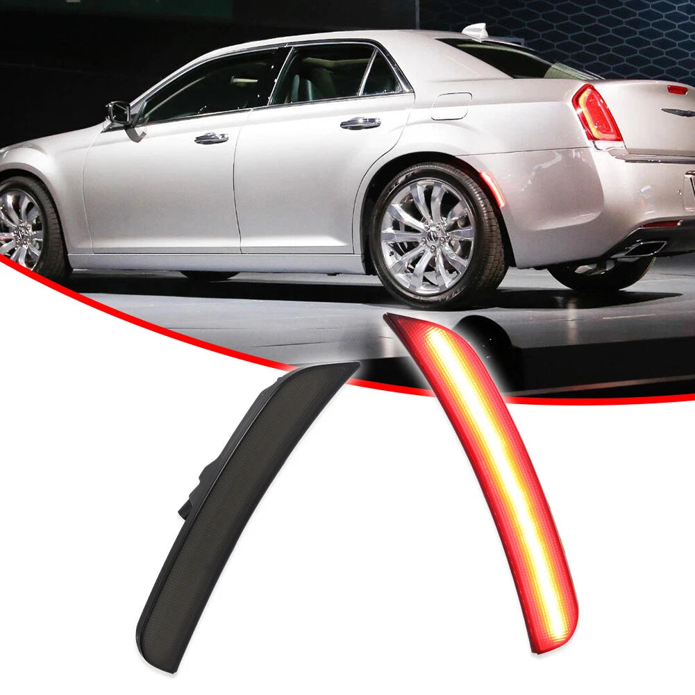 Rear Red LED Side Marker Indicator Lights for Chrysler 300 (2015–2023)