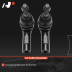 2X Tie Rod End Front Outer for Ford Escape (2005-2007) Mercury Mariner