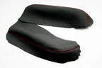 Leather Synthetic Door Panel Armrest Cover for Acura RDX (2007–2012) Red Stitch