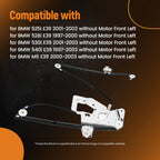 1PC Window Regulator for BMW E39 525i 528i 530i 540i (1997–2003) 12558598L