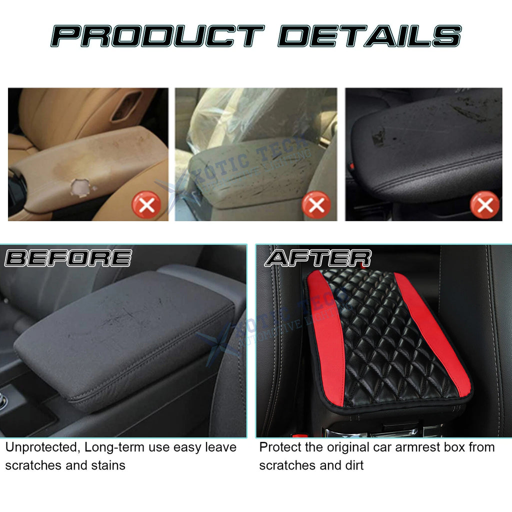 Memory Foam Armrest Cushion for Black Red Splicing (2010-2020)