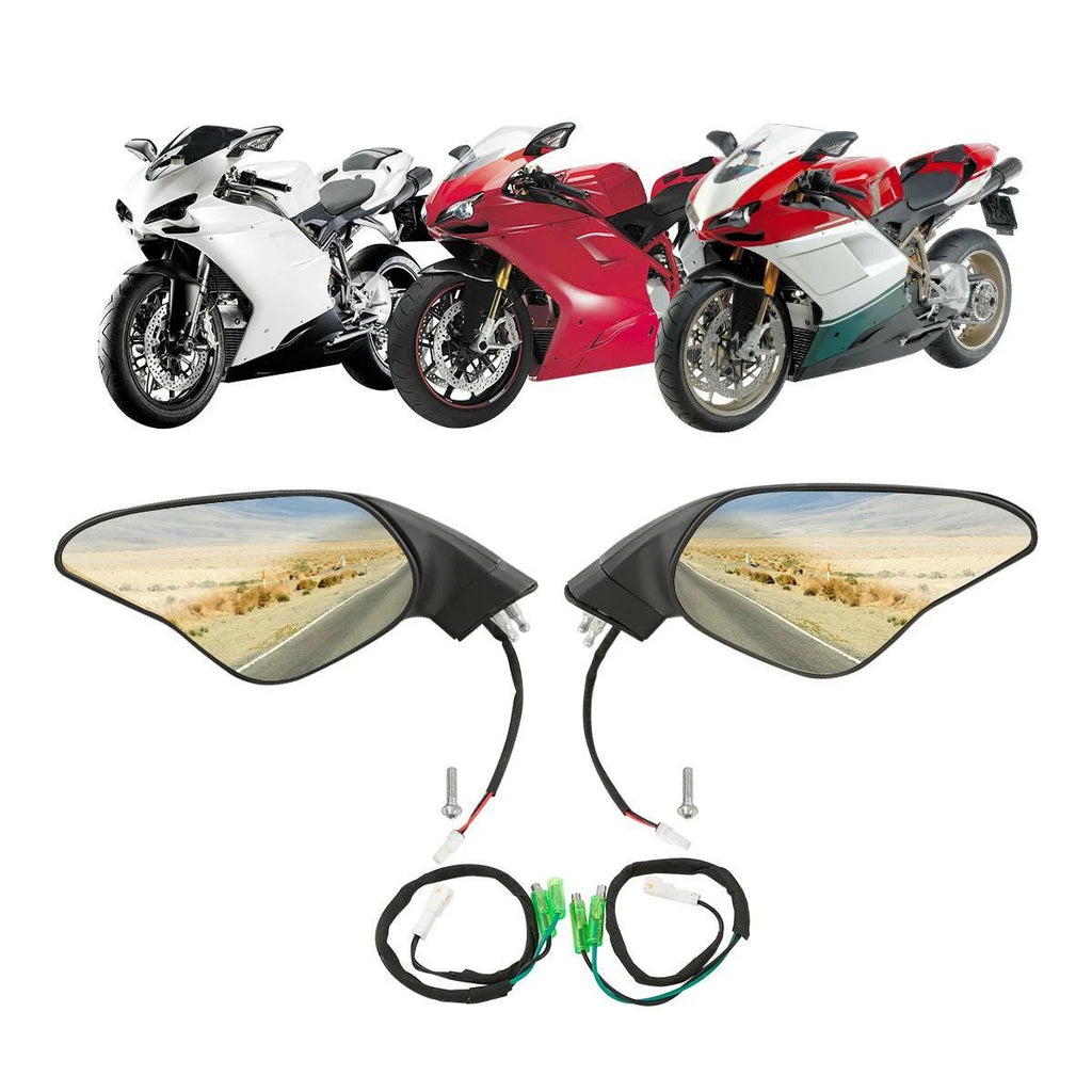 LED Light Rear View Side Mirror for Ducati 848 1098 1098S 1098R 1198 1198S