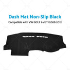 Non-Slip Dash Mat for VW Golf 6/GTI (2008–2012) Dashboard Cover Black
