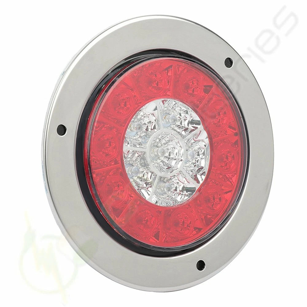 2X 6 Inch LED Red Side Signal Turn Lights for Pickup Lorry Truck Van