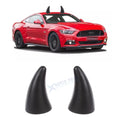 2Pcs Black Devil Bull Horn Antenna Roof Stickers for Car (Front/Rear)
