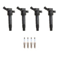 Set of 4 Ignition Coils & Spark Plugs for Sonata Sportage (2010–2016)