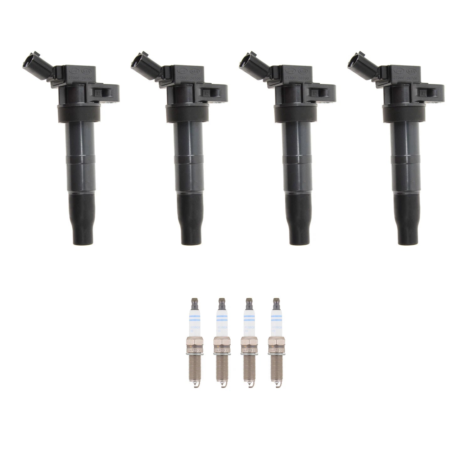 Set of 4 Ignition Coils & Spark Plugs for Sonata Sportage (2010–2016)
