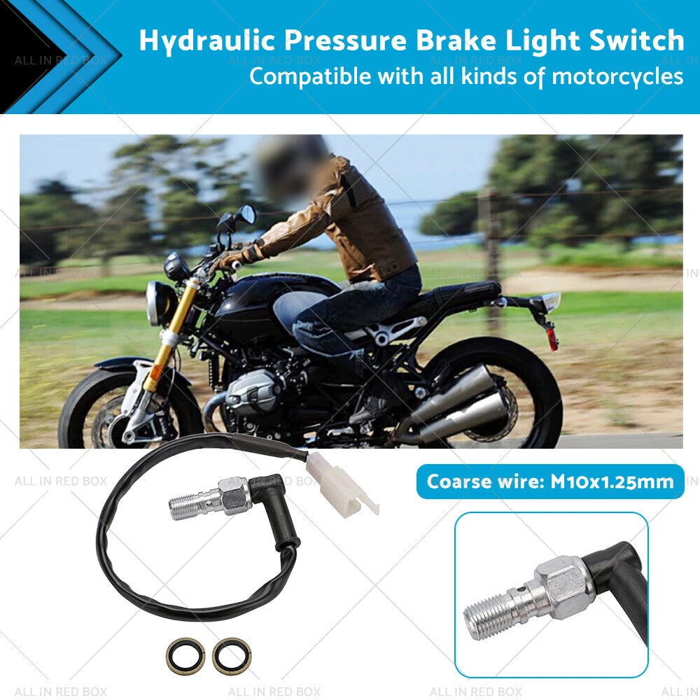 Hydraulic Brake Light Switch M10x1.25 for Universal Motorcycle