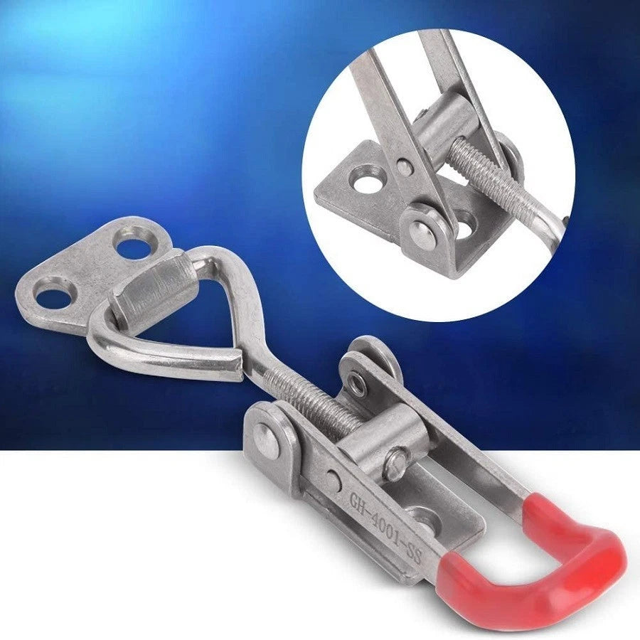 2X Adjustable Box Buckle for Horizontal Door Bolts (304 Stainless Steel)