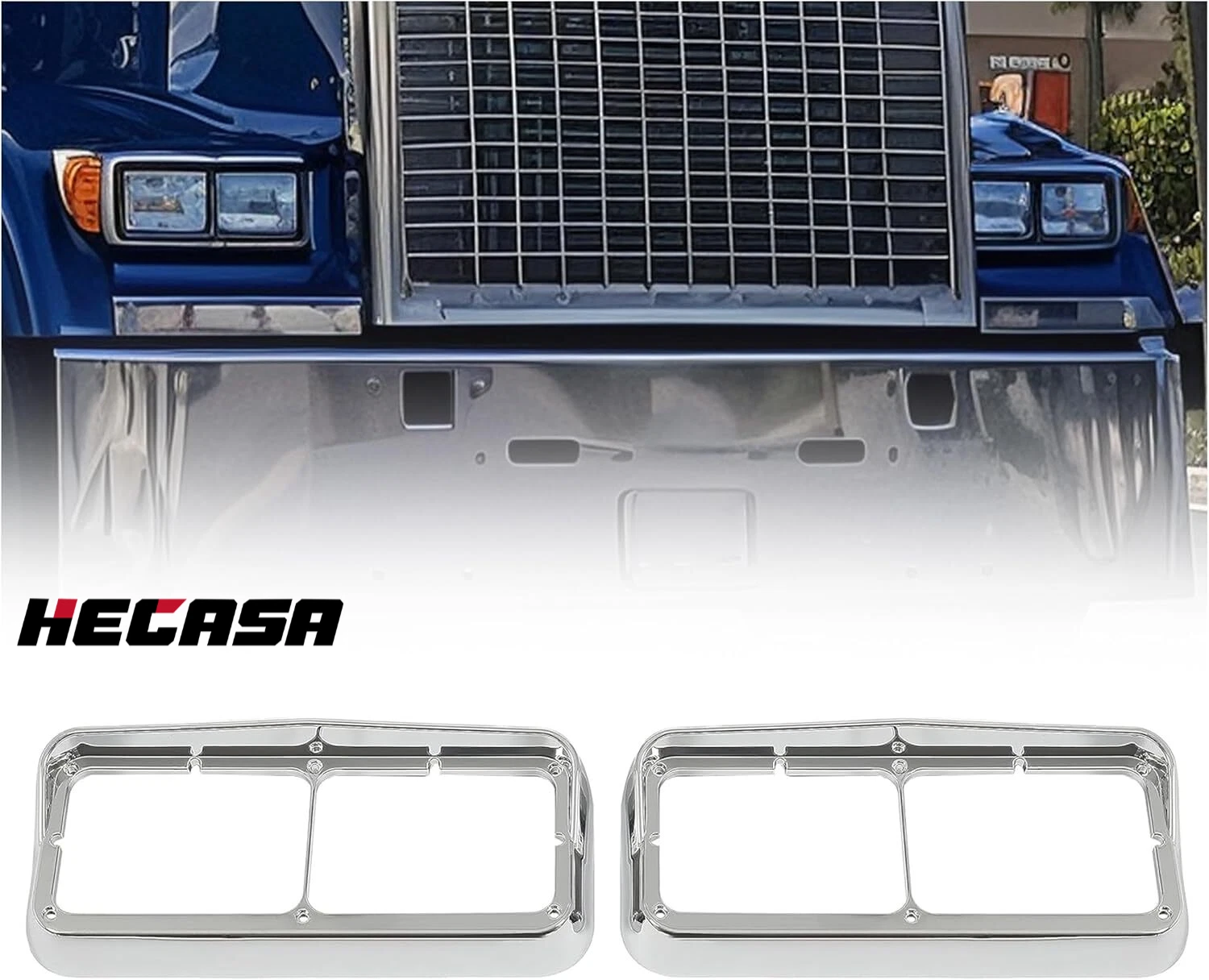 Headlight Bezel for Peterbilt 378 379, Freightliner FLD120, Kenworth Truck