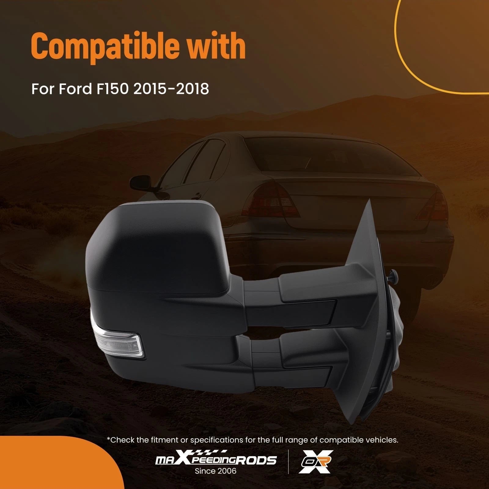 Right Rear View Mirror for Ford F150 (2015-2018) LED Arrow
