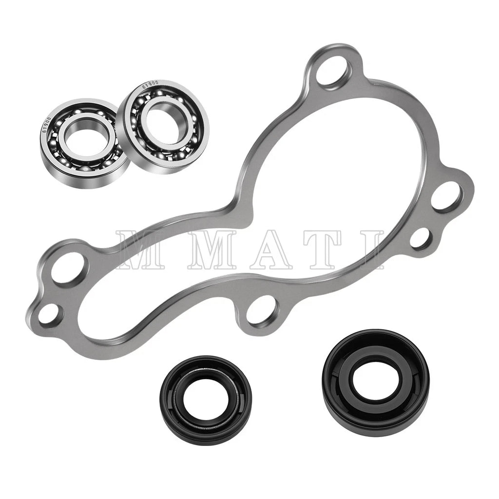 Water Pump Rebuild Kit w/ Bearings, Seals & Gasket for Kawasaki KX450F (2006–2015)