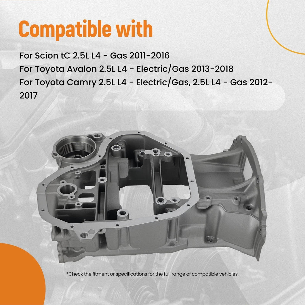 Engine Oil Pan for Toyota RAV4 2.5L L4 Gas & Hybrid (2013–2018)
