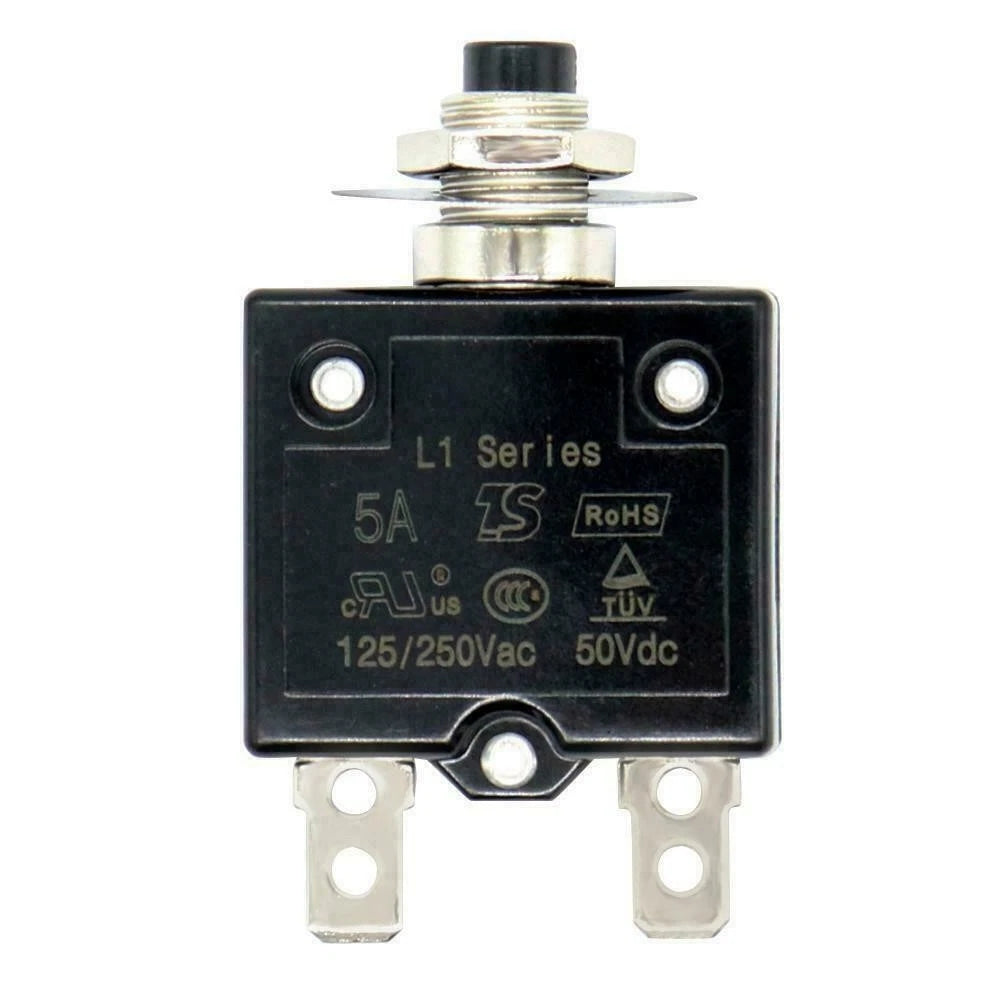 3/8 Inch Round Hole Circuit Breaker with Manual Reset, Transparent Cover