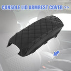 Center Console Lid Armrest Cover for Toyota Camry (2012–2017) Black