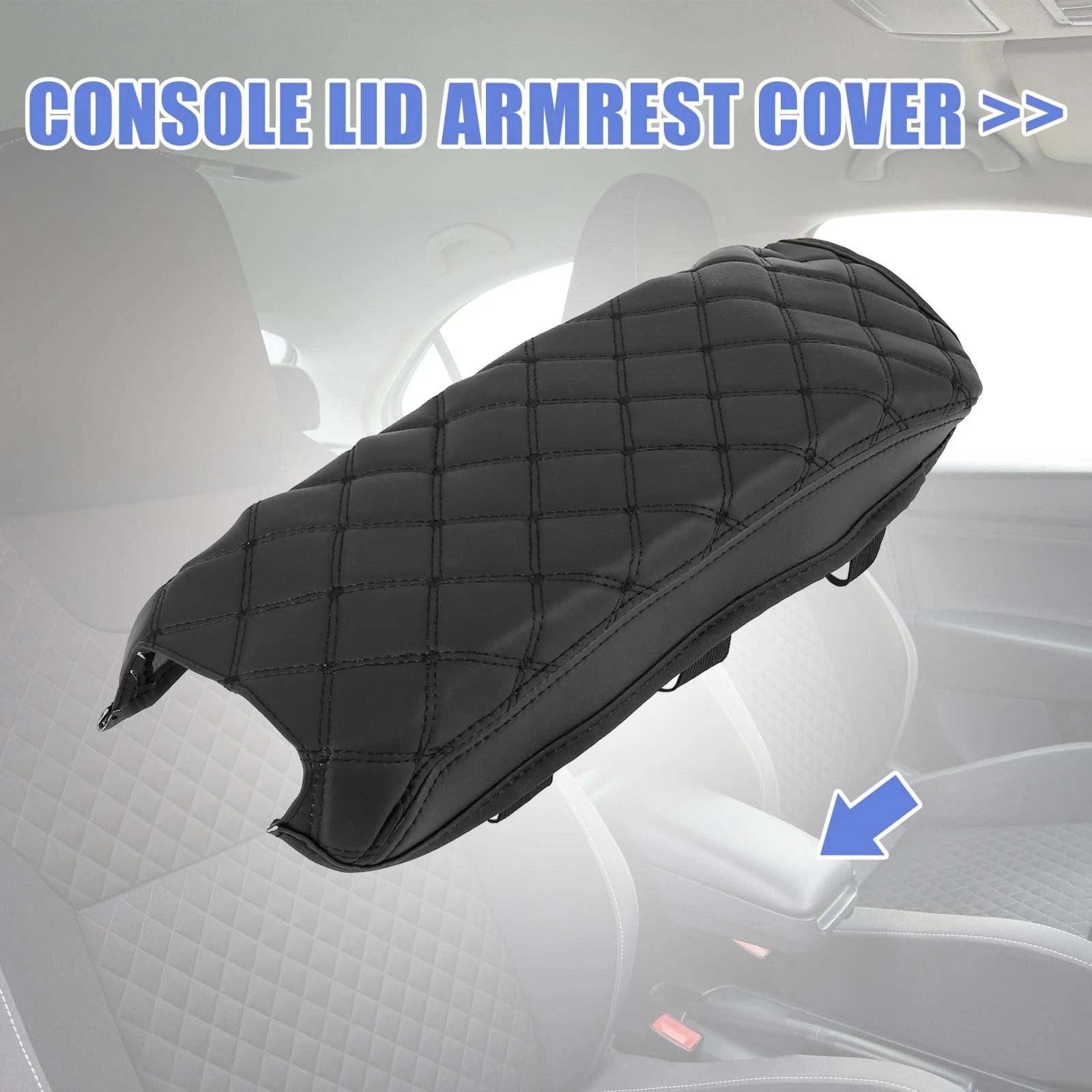 Center Console Lid Armrest Cover for Toyota Camry (2012–2017) Black