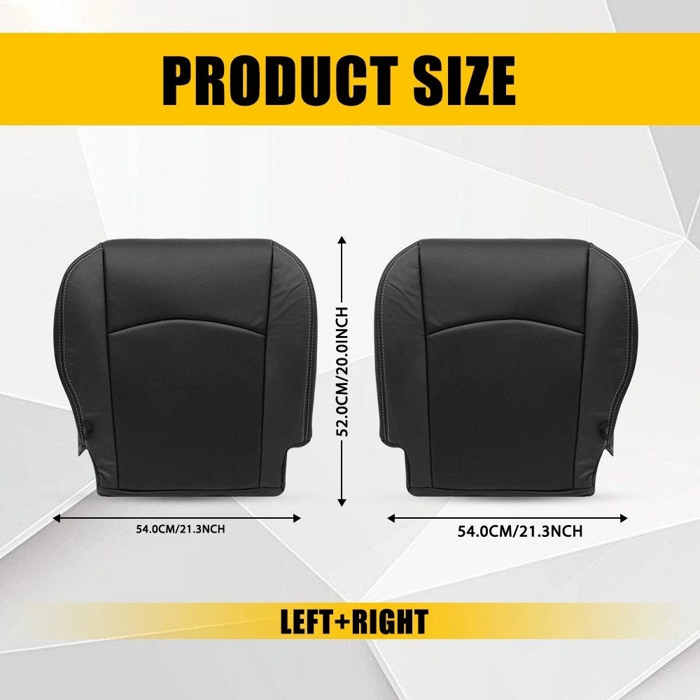 Set of 2 Leather Bottom Seat Covers for Dodge Ram Laramie (1/2X)