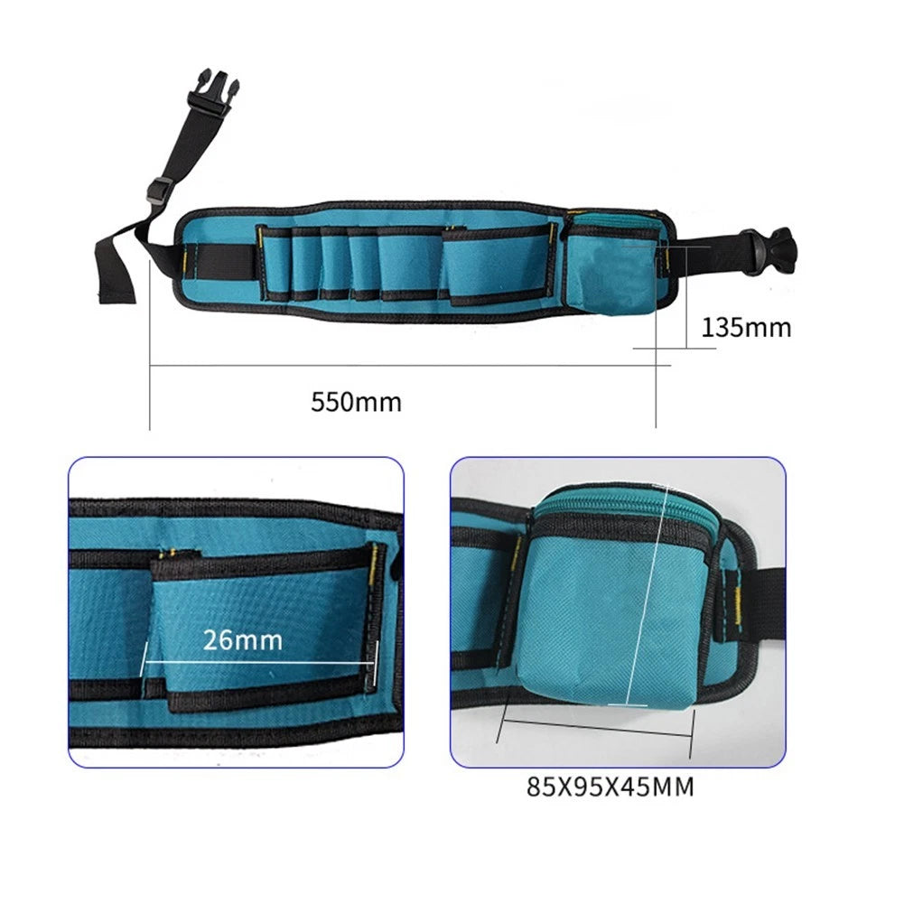 Electrician Tool Belt Pouch 600D Oxford Cloth Multi Pocket (8.5 x 9.5 x 4.5 cm)