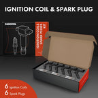 Set of 6 Ignition Coils & Iridium Spark Plugs for Mercedes-Benz C400 E450 (2015–2019)
