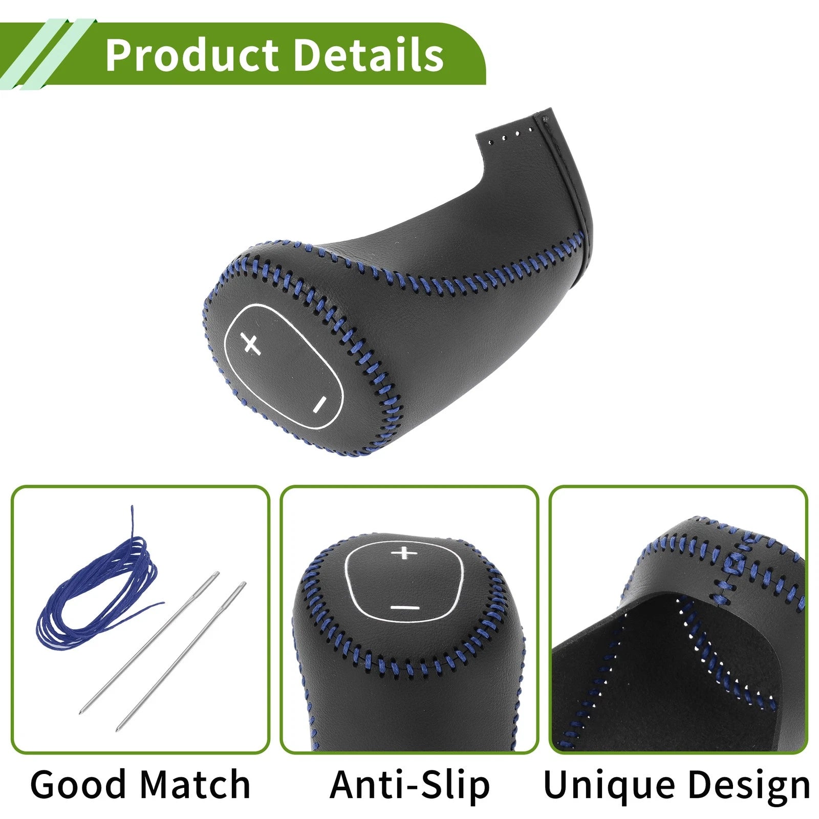 1 Pc Gear Shift Knob Cover for Chevrolet Malibu (2016–2020) Black Blue