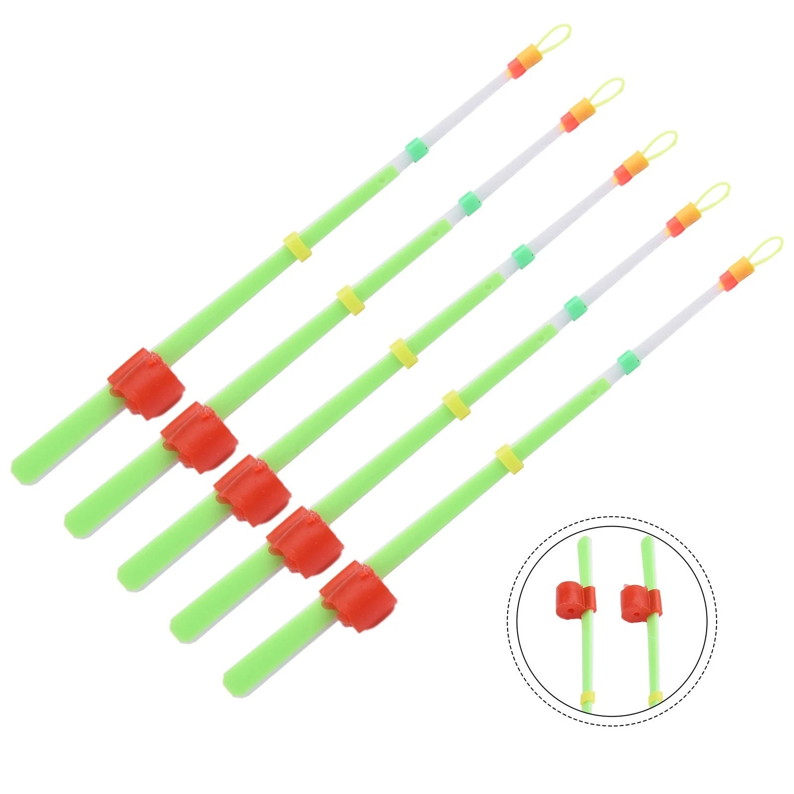 5Pcs Ice Fishing Rod Top Tip Pole Front-End Section Bobber Indicator for All Models