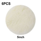 Set of 6 Soft Wool Buffing Polishing Pads for Car Buffer