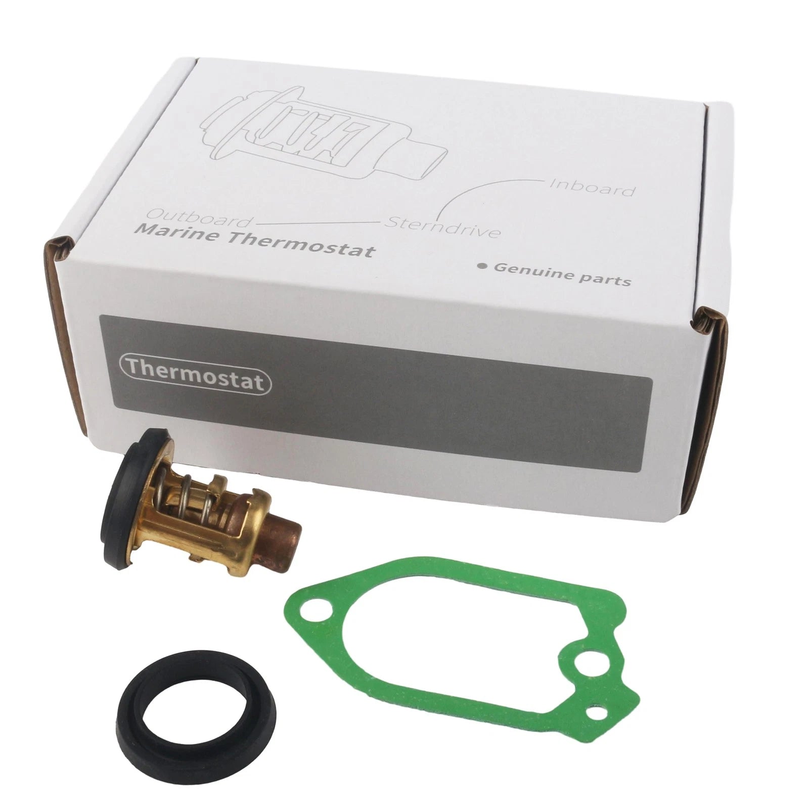 Thermostat with Gasket Kit for Yamaha Outboard 25 HP (2Stroke 25D) 6F5-12411-00-00