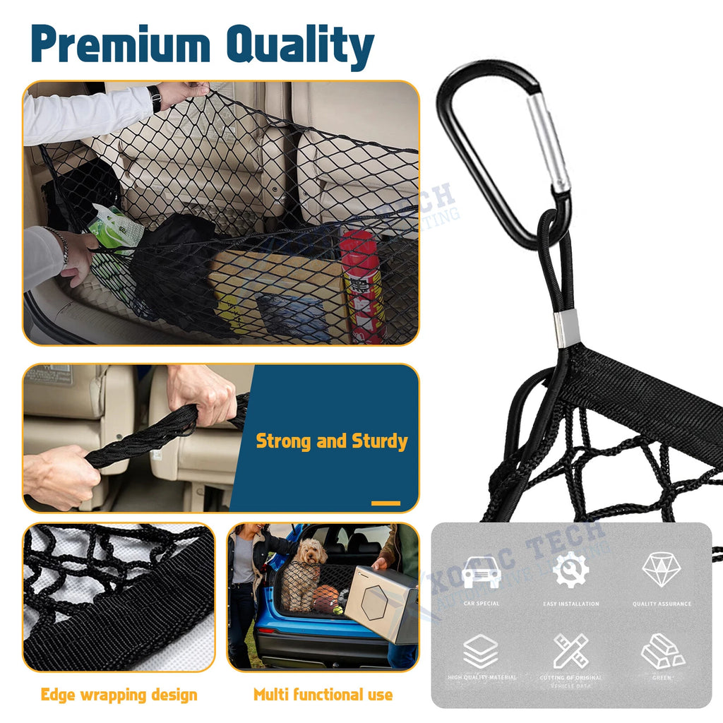 Trunk Cargo Net Storage Organizer for Dodge Ram 1500 2500 3500 (2019-2024)