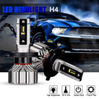 2X H4 9003 HB2 LED Headlight Bulbs for Universal Vehicles (6500K)