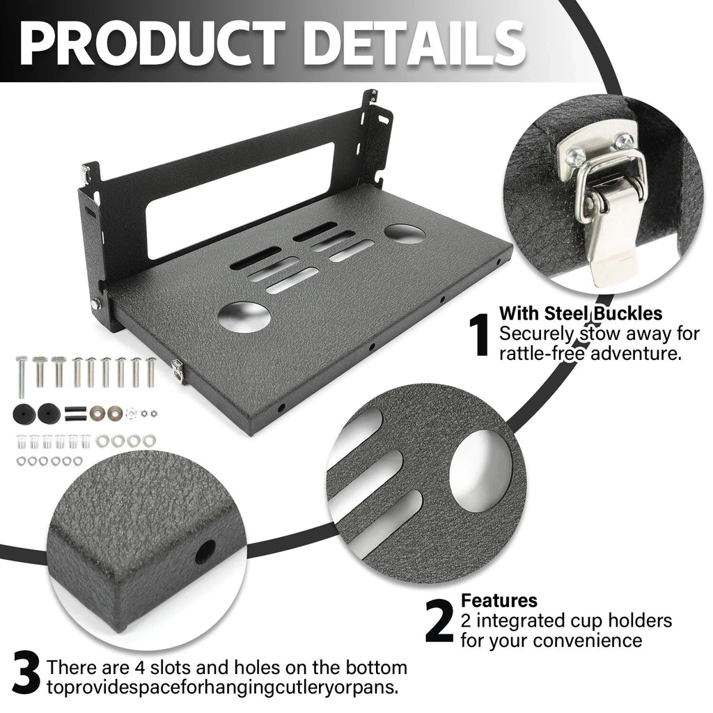 75 lbs tailgate table for Jeep Wrangler JK JKU (2007–2019)