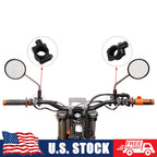 Pair Aluminum Handlebar Mirror Mount Bracket Clamp for Motorcycle