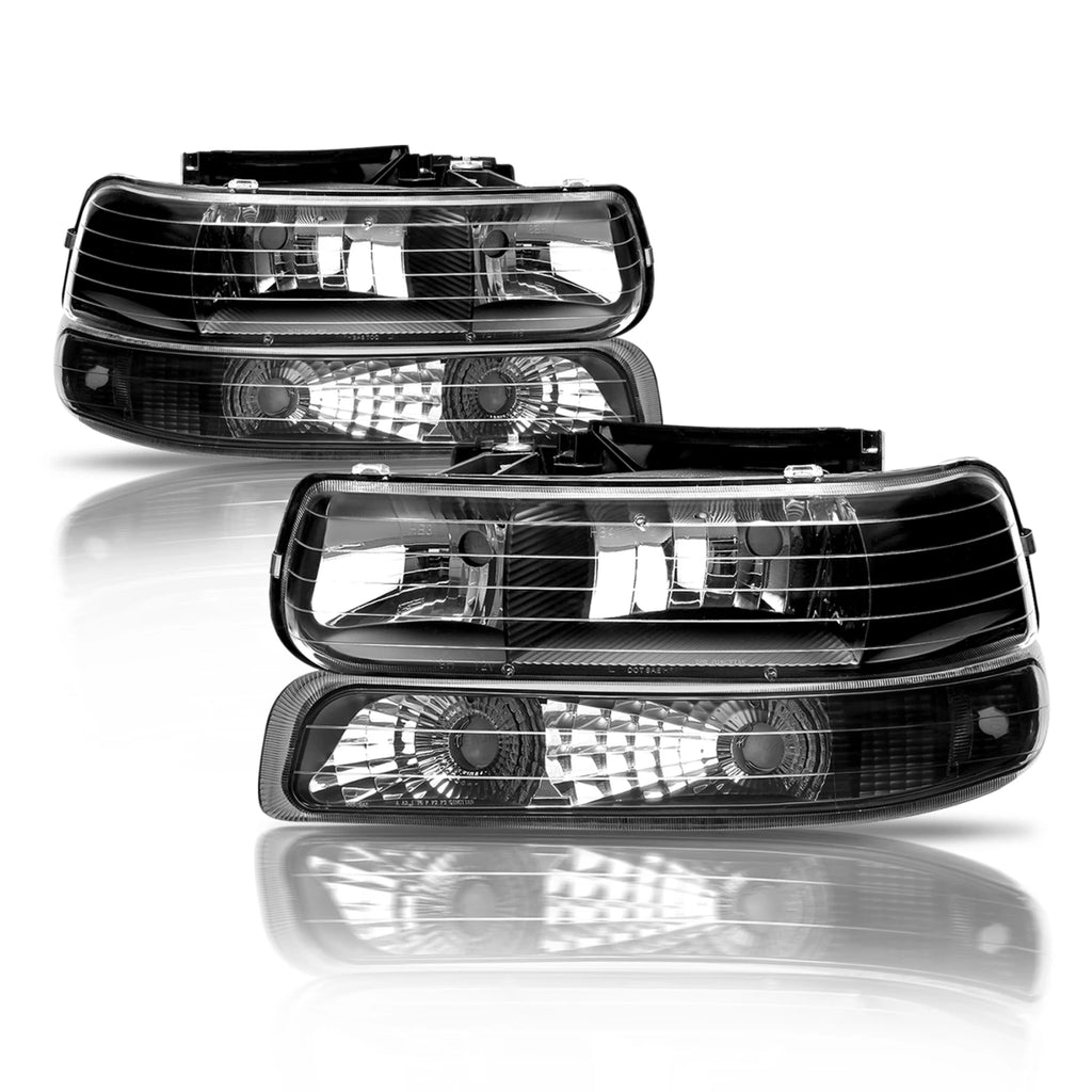 Headlight Bumper Lamps Pair for Chevy Silverado Tahoe Suburban (2000–2006)