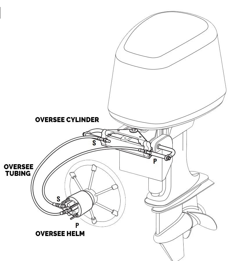 Hydraulic Steering Cylinder for Yamaha Mercury BayStar Teleflex (100-150HP)