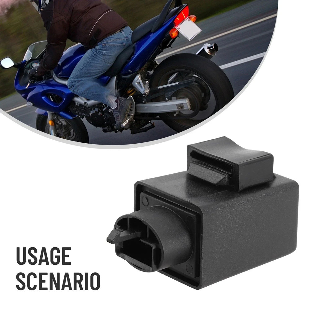 3x2.9x6.5cm Black ABS Flasher Relay 12V 3-Pin for LED Turn Signals