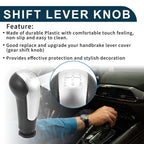 5 Speed Manual Gear Shifter Knob for Chevrolet Spark (2013–2022) Black Silver Tone