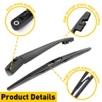Rear Wiper Arm & Blade for Subaru Forester Legacy Outback (2003â2020)
