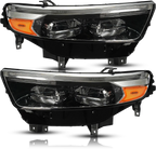 Full LED Headlight Pair for Ford Explorer (2020–2024) w/o Module, DRL, Chrome
