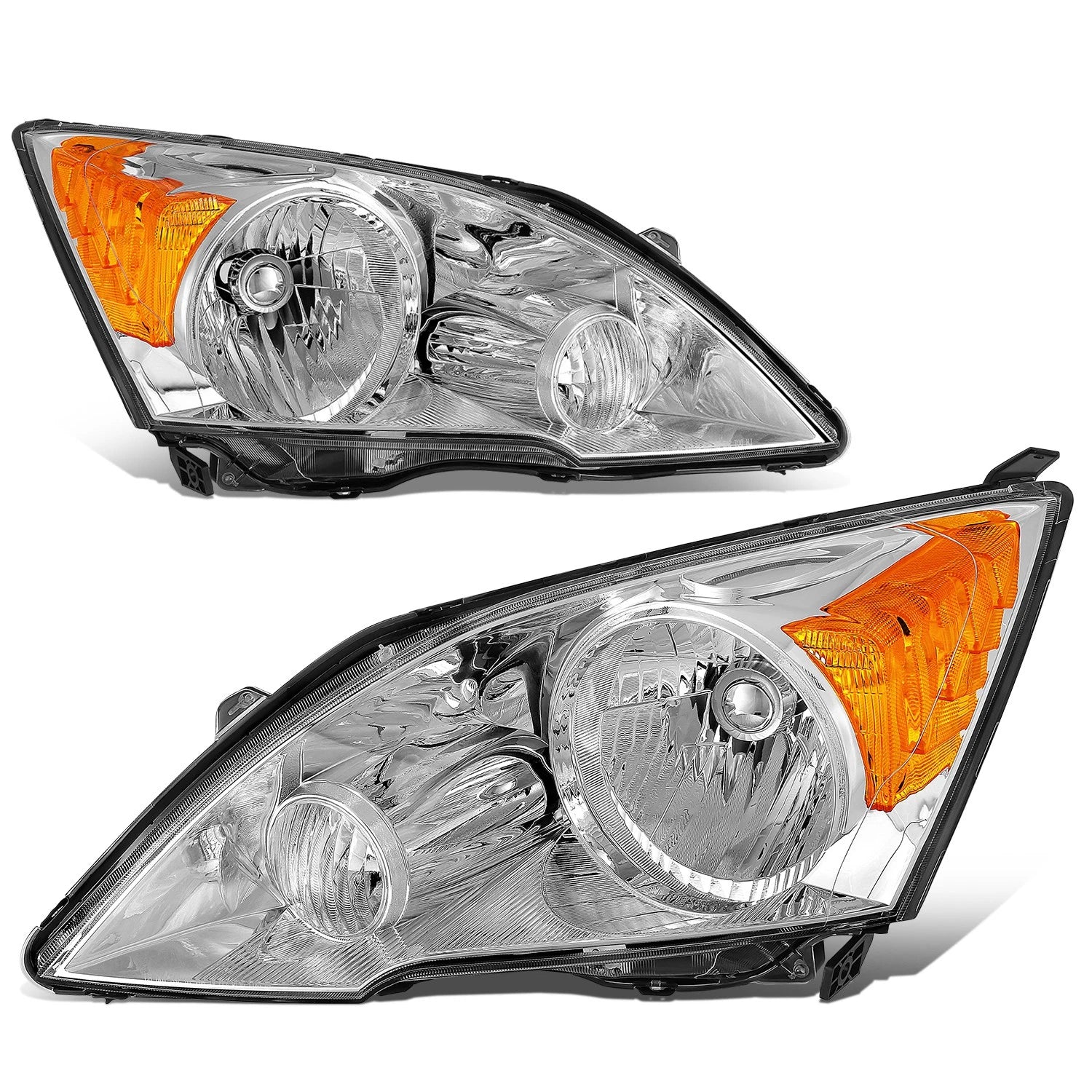 Set of 2 Chrome Corner Headlights for Honda CR-V (2007–2011)