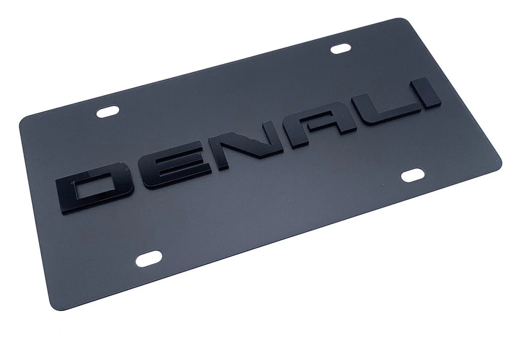 Black 3D License Plate Emblem for GMC Denali (2014–2020)