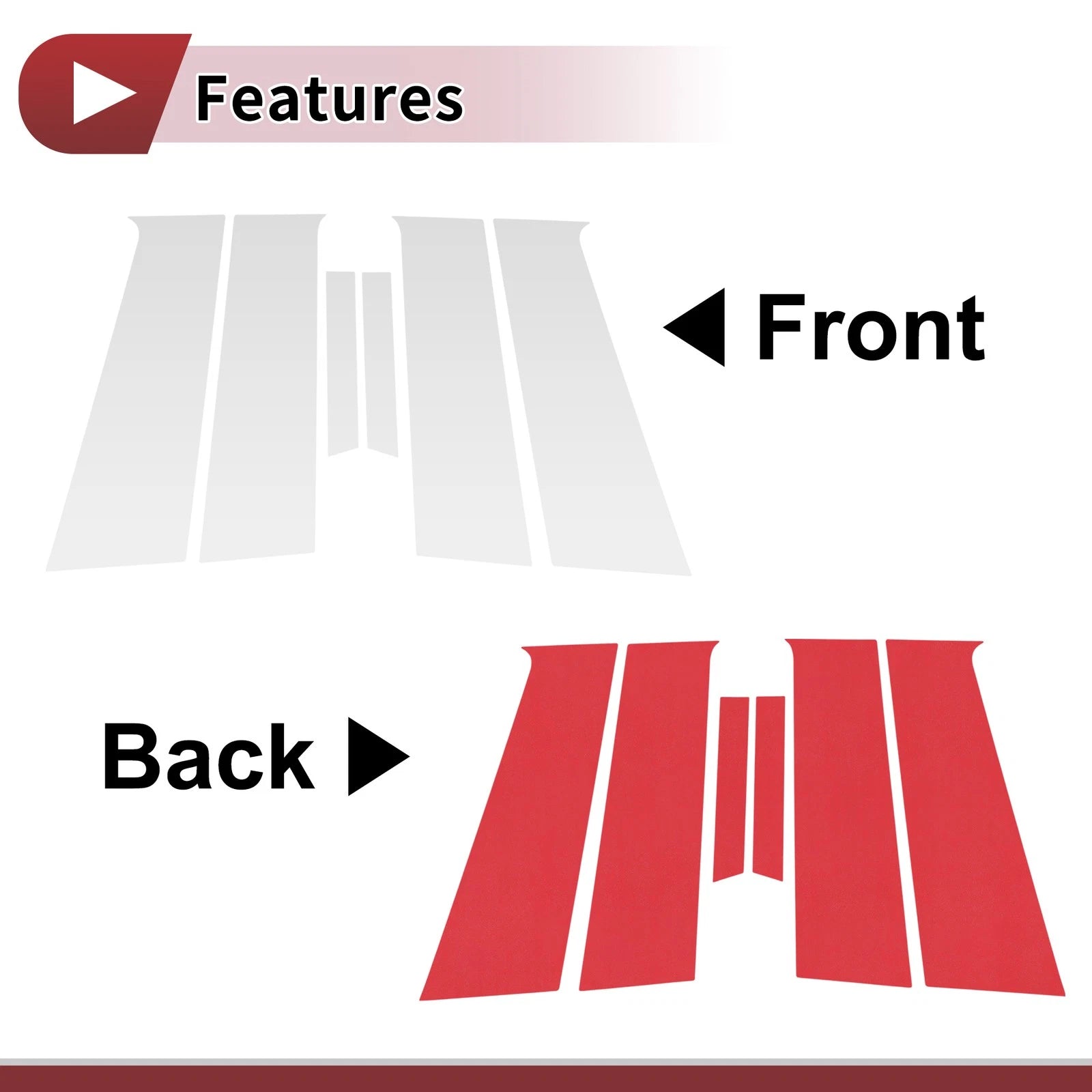 Door Pillar Window Trim for Chevrolet Aveo Sedan (2011–2014) Silver Tone