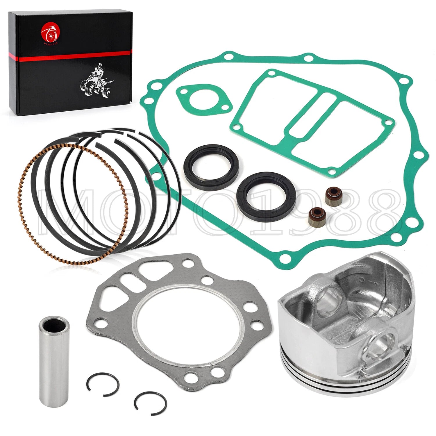 Piston Gaskets Rings Seals Kit for Kawasaki Mule 600 (2005-2016)