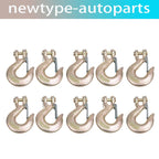 10Pcs Clevis Slip Hook 3/8" for G70 (Heavy Duty, Safety Latch)