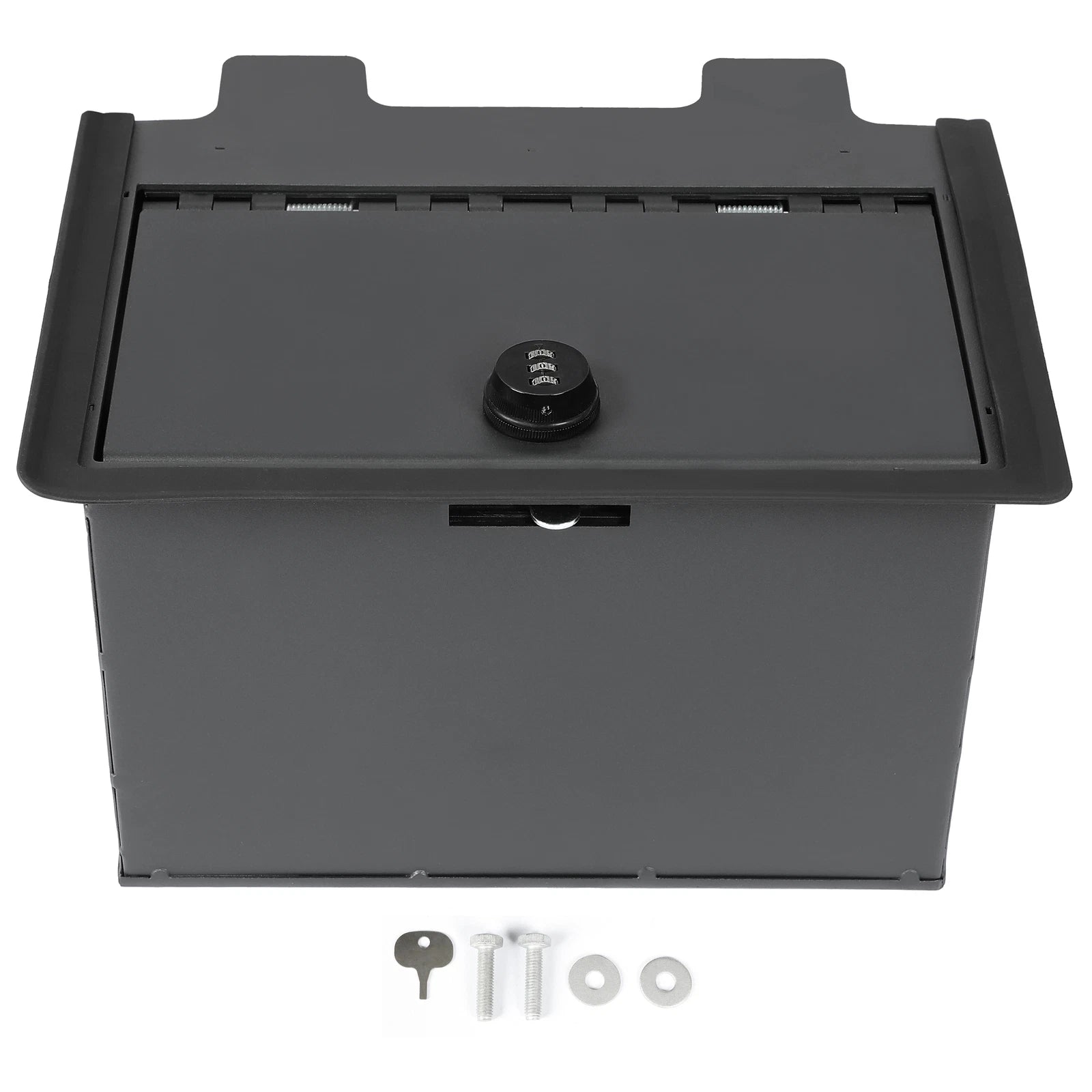 Center Console Storage Safe Box with Lock for Chevy Silverado GMC Sierra 1500 (2019–2023)