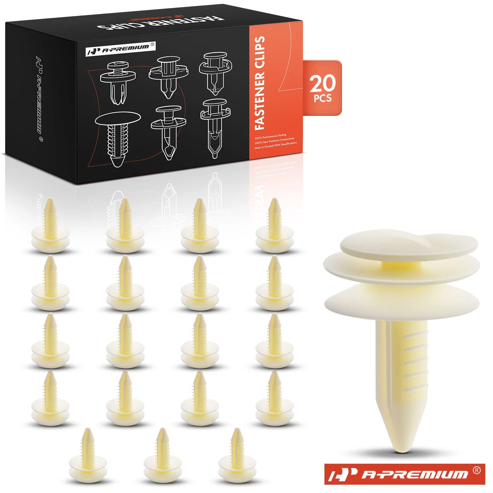20Pcs 8mm Nylon Door Trim Panel Retainer Clip for Chevy Camaro 