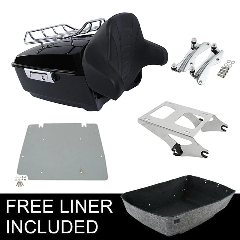 Trunk Luggage Rack Pad Mount Plate Docking Kit for Harley Touring (2014–2026)